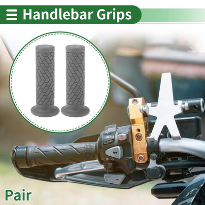 25mm Hand Grips Cover Handlebar Grips TPU Dark Gray for Motorcycle