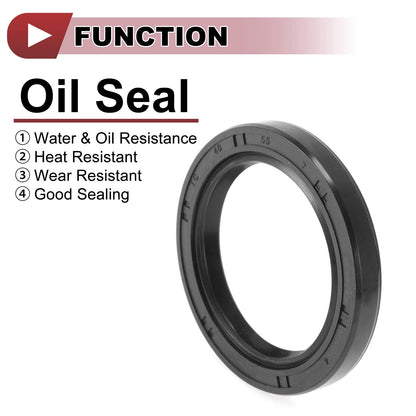 Rotary Shaft Seal 40x55x7mm 5 Pcs Oil Seal Nitrile 70 Durometer Rubber Black