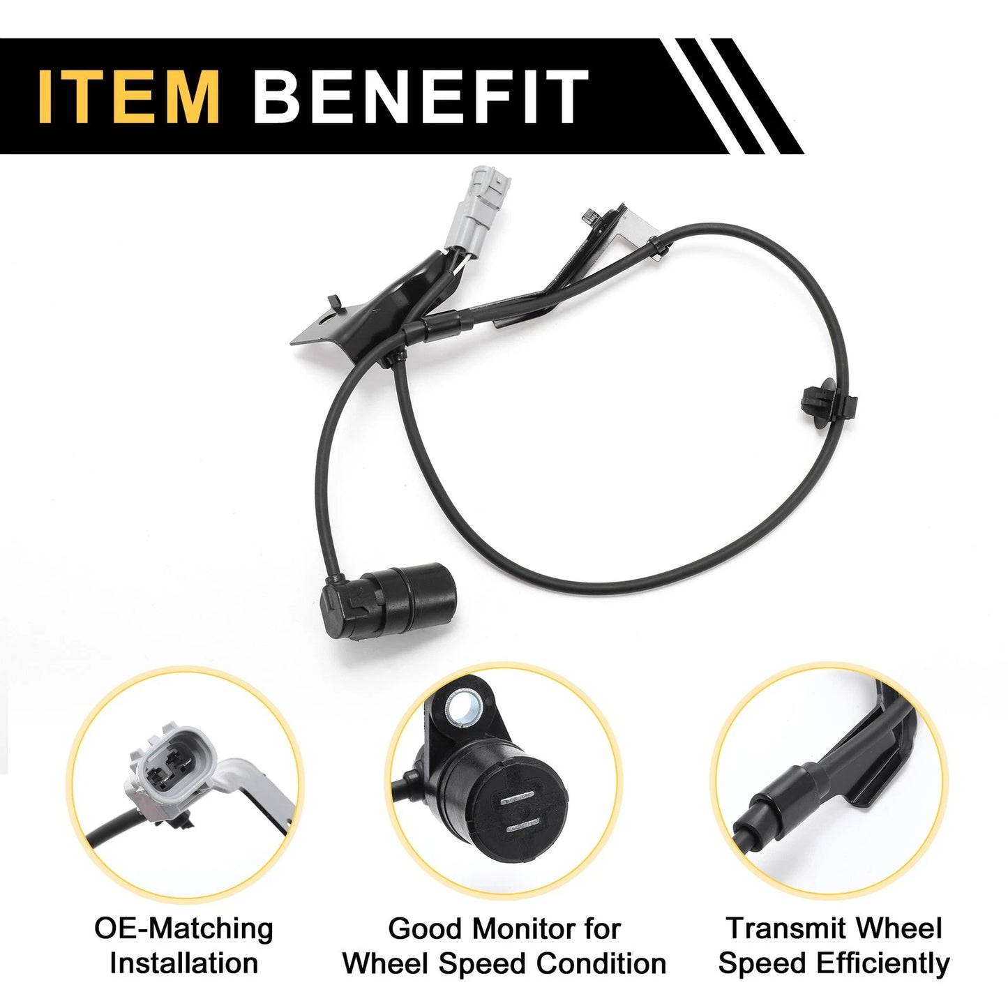 ABS Wheel Speed Sensor for Toyota Hilux 2004-2008, 2 x Rear Left
