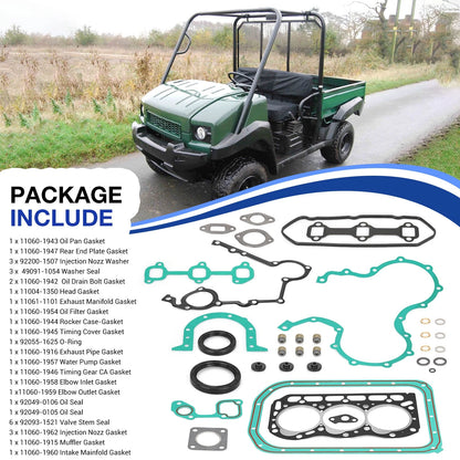 Engine Top End Gasket Rebuild Kit for Kawasaki Mule 2510 (2000–2002)