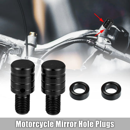 2 x M10x1.25 Cap Screws for Motorcycle Right and Left Rearview Mirrors