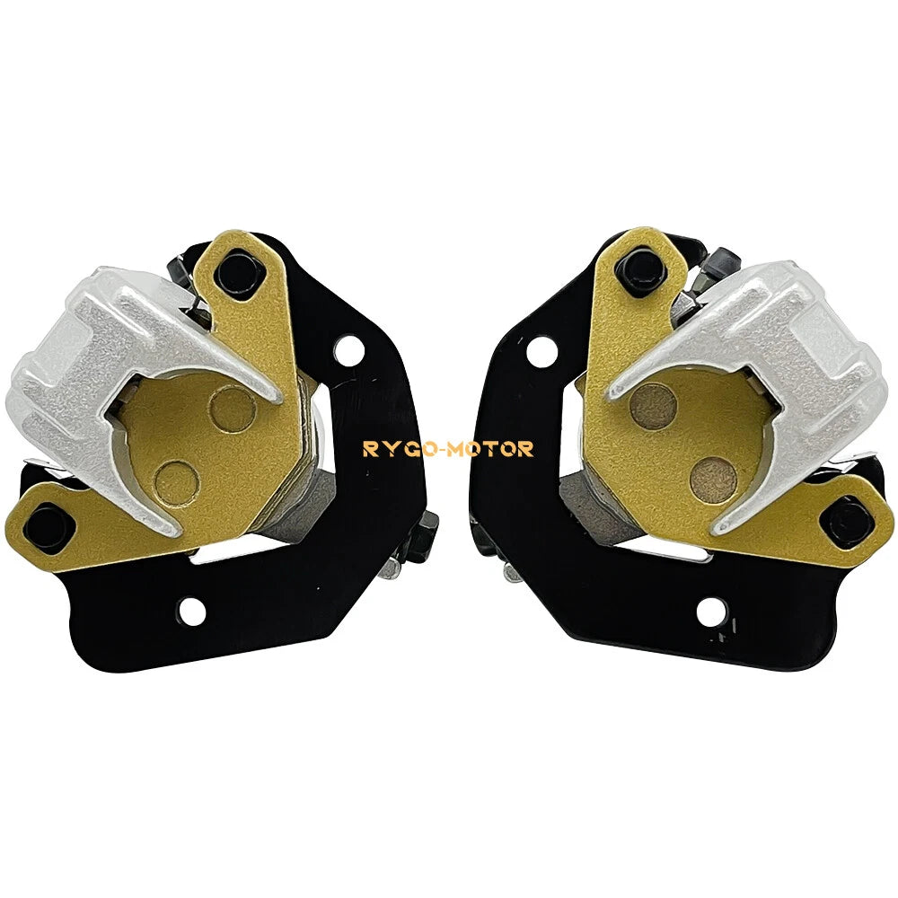 2 x Front Left & Right Brake Calipers & Pads for Kawasaki Bayou 300 2x4 KLF300B (1988–2004)