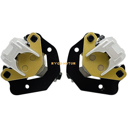 2 x Front Left & Right Brake Calipers & Pads for Kawasaki Bayou 300 2x4 KLF300B (1988–2004)