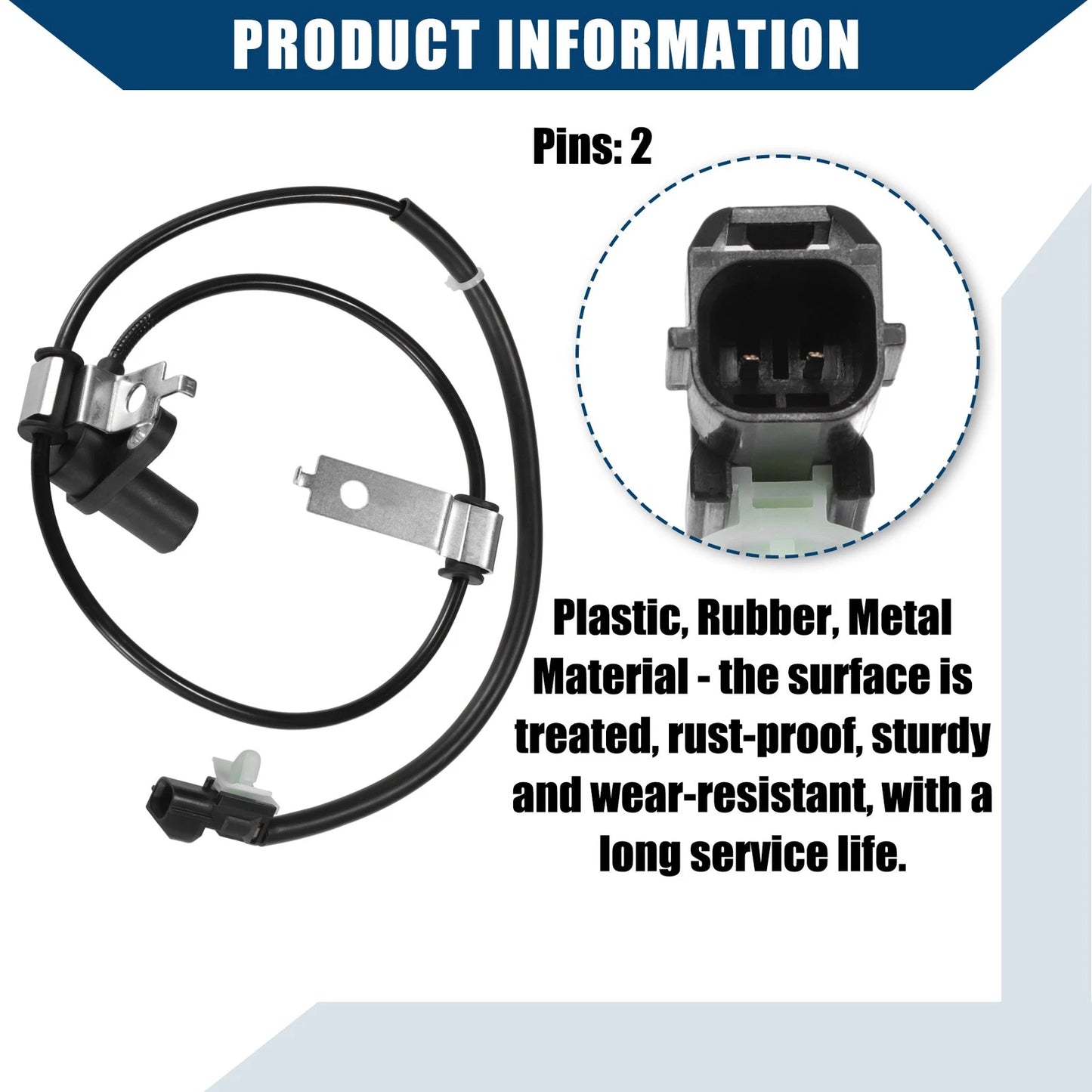 ABS Wheel Speed Sensor Front Right for Mitsubishi Shogun Pinin (2001-2007)