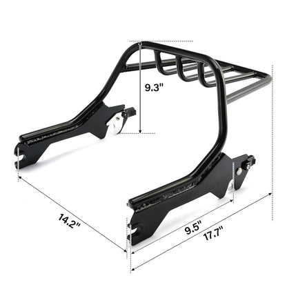 Black Two Up Luggage Rack for Harley Breakout FXBRS & Fat Boy FLFBS (2018-2025)