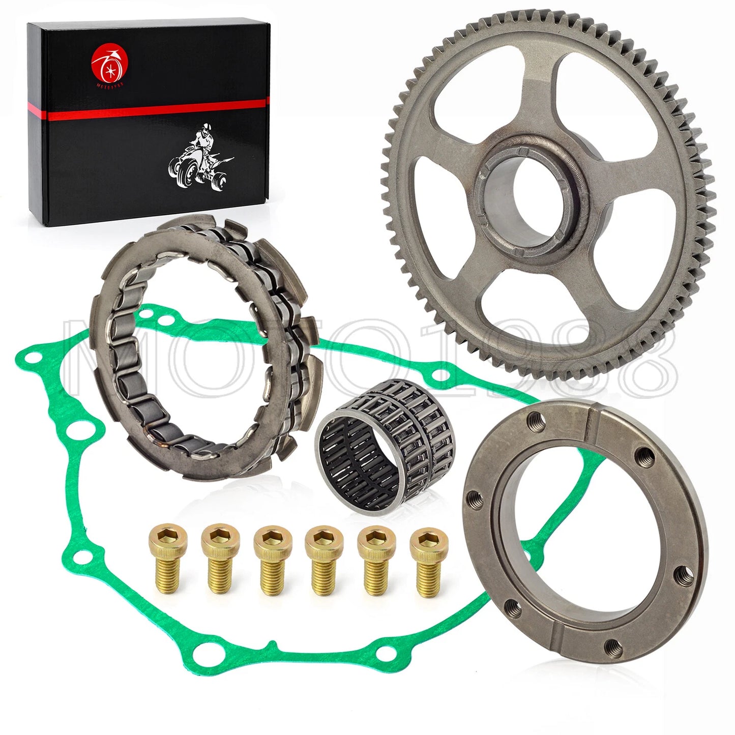 Starter Clutch for Honda TRX400EX 1999-2008, One Way Bearing & Gasket