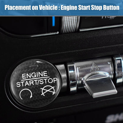 Engine Start Stop Button Decal Trim for Ford Mustang (2015-2022) Black