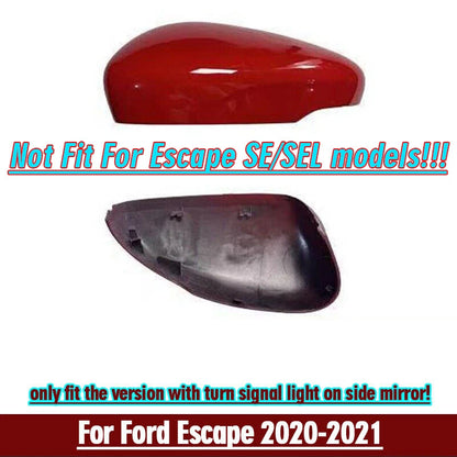 Right Red Turn Signal Hole Side Mirror Cover for Ford Escape (2020–2021)