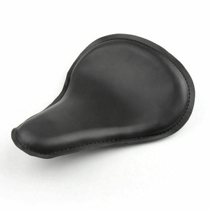 Black Leather Solo Slim Seat for Bobber Chopper Custom (2015-2023)