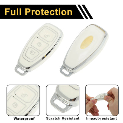 TPU Silicone Car Key Case for Ford Fiesta, Focus (2011-2023)