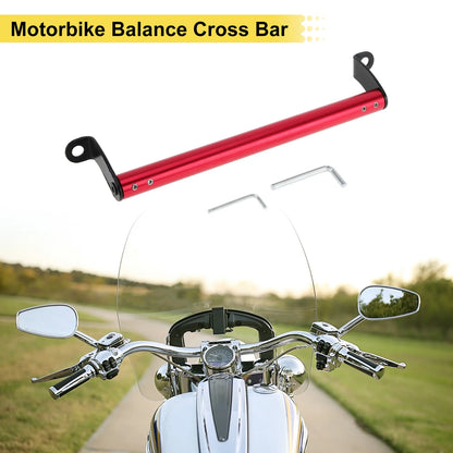 Balance Cross Bar Handlebars 0.41in Hole Diameter Red for Motorcycle