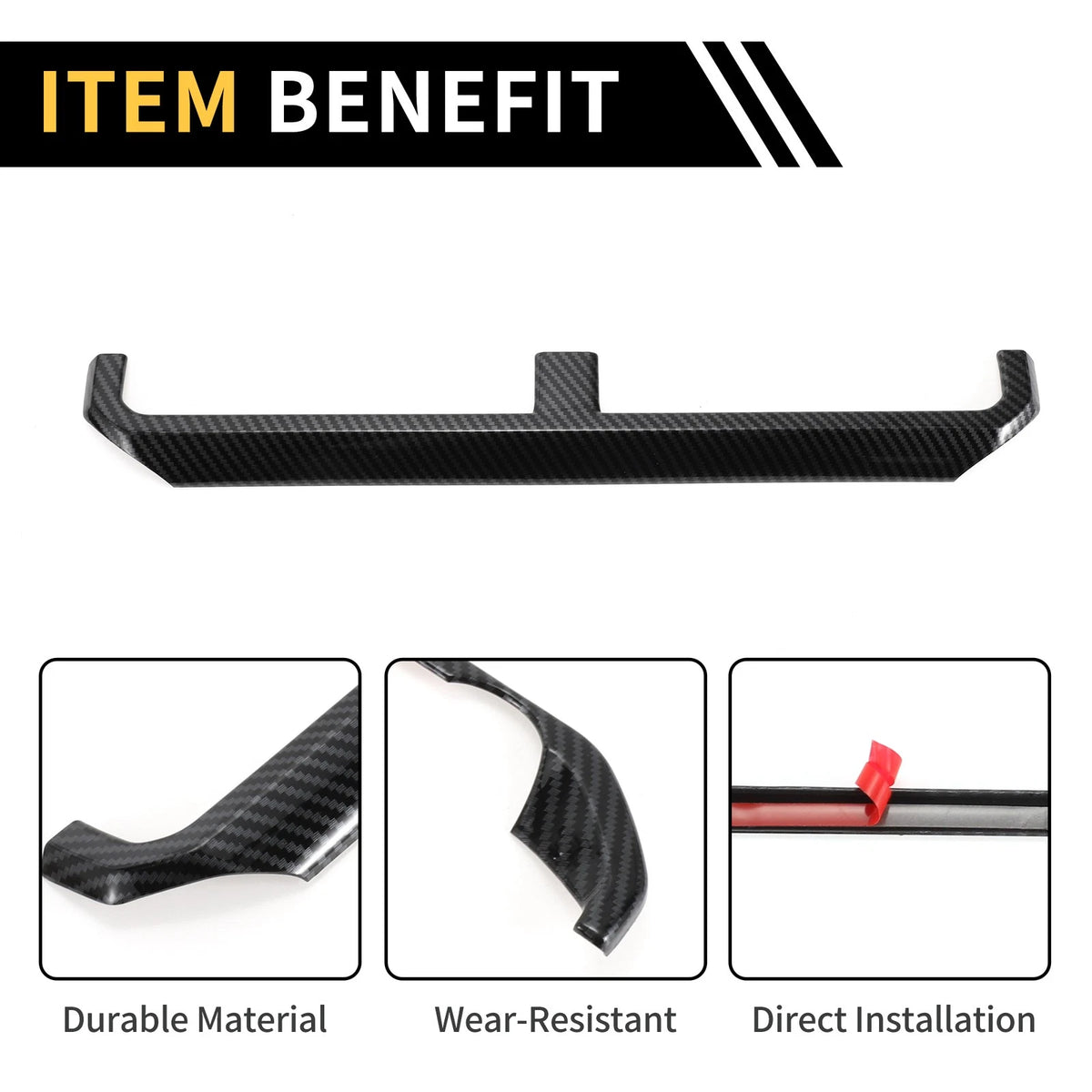 Central Control Panel Trim Cover Carbon Fiber for Chevy Colorado (2023-2024)