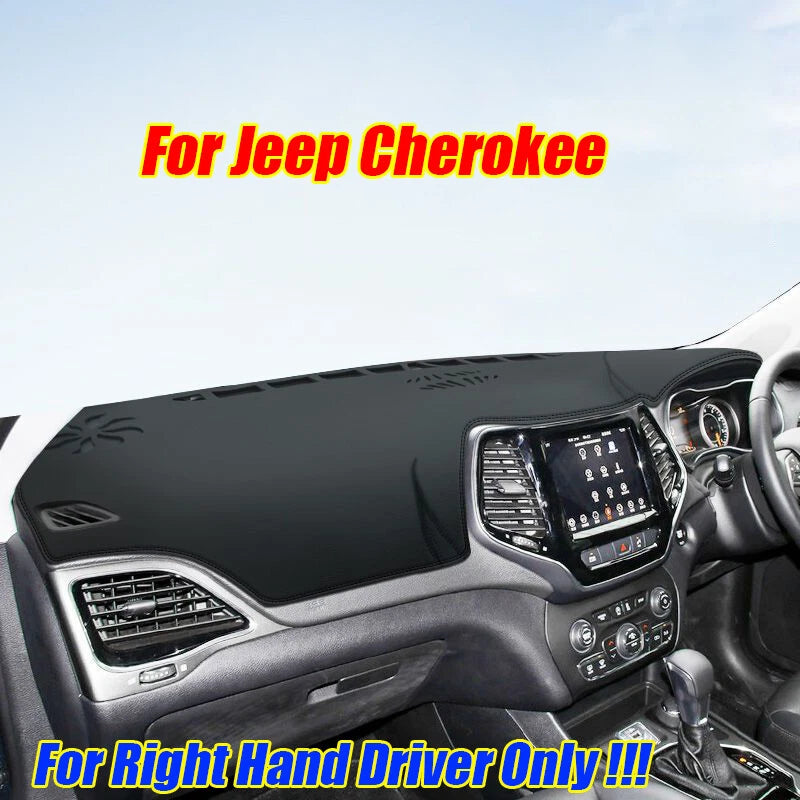 Leather Dashboard Cover / Dash Protector Pad Mat for Jeep Cherokee (2014–2022)