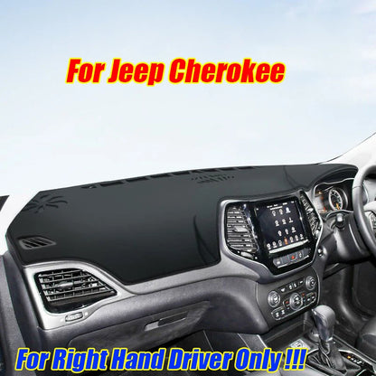 Leather Dashboard Cover / Dash Protector Pad Mat for Jeep Cherokee (2014–2022)