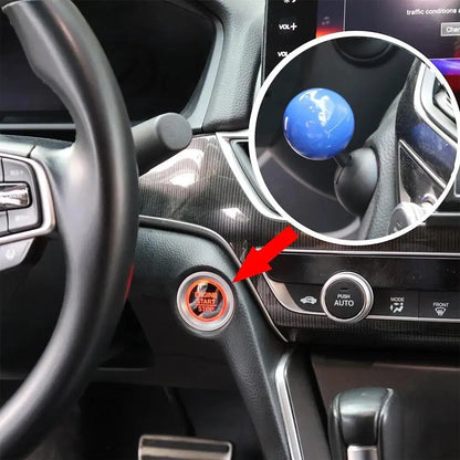 Blue Car Push to Start Button Rocker Engine One-Touch Start Stop Lever