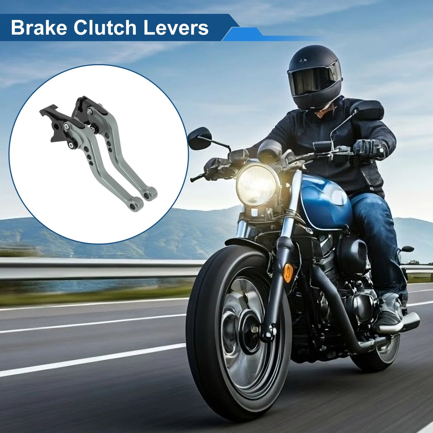 Lever / Short / Brake Clutch Lever Titanium Tone for Kawasaki ZX6R/ZX636R/ZX6RR