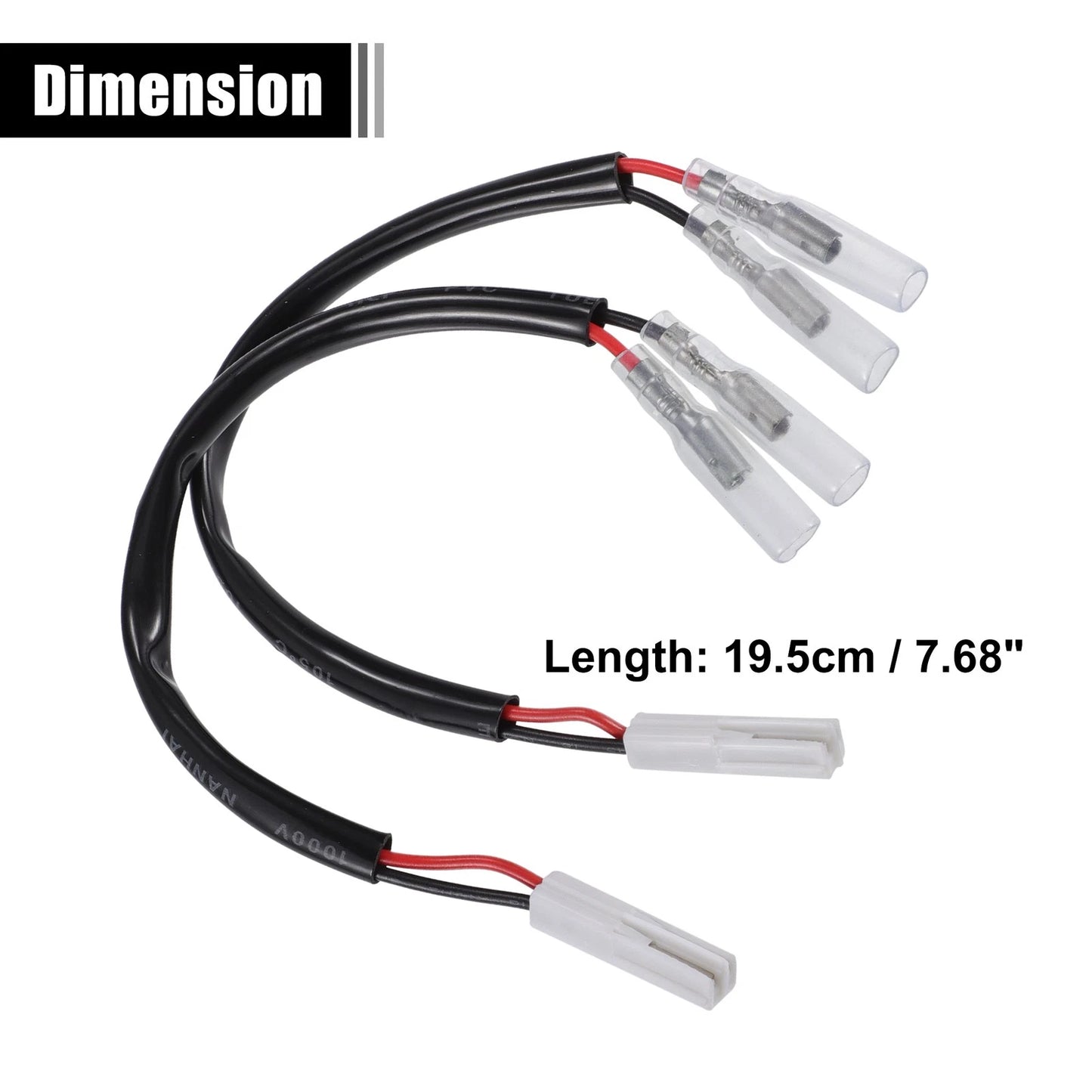Motorcycle Turn Signal Cable Adapter Connector for Honda  - 4 x Pcs