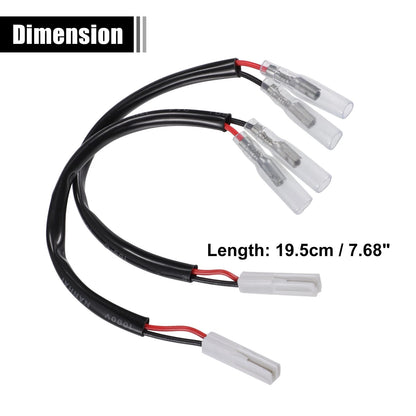 Motorcycle Turn Signal Cable Adapter Connector for Honda  - 4 x Pcs