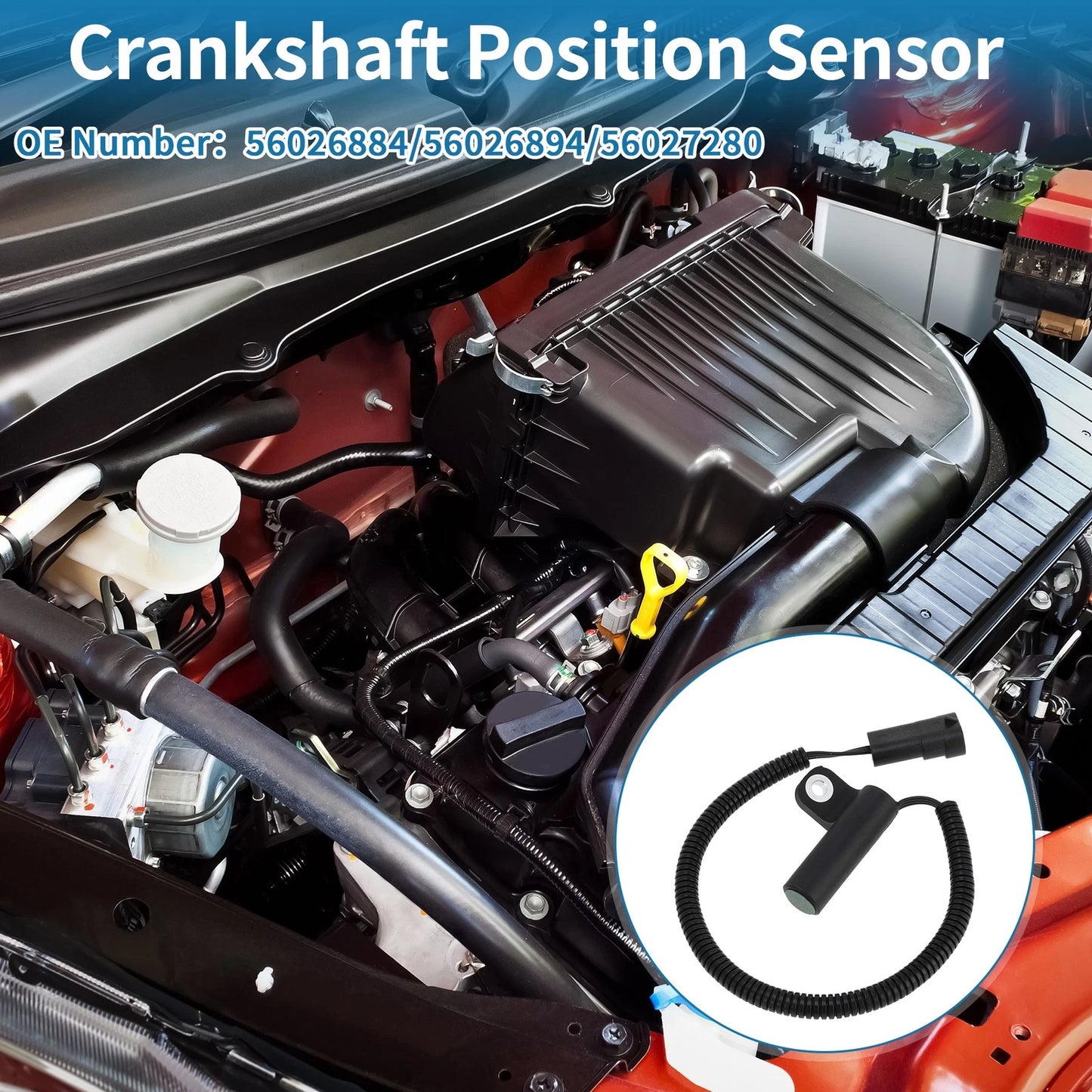Crankshaft Position Sensor for JEEP Wrangler 2.5 4.0 (1991-1996) 1 x Pc