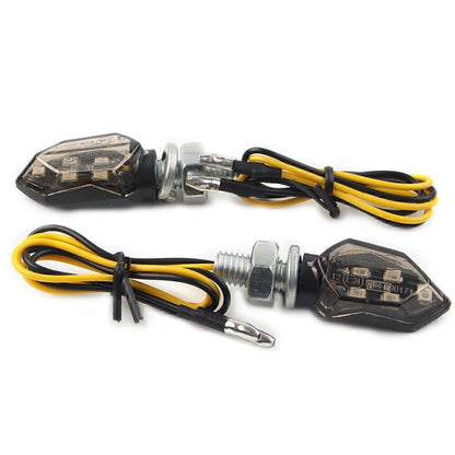 2 x 12V Mini Motorcycle LED Turn Signal Lights for Make & Model