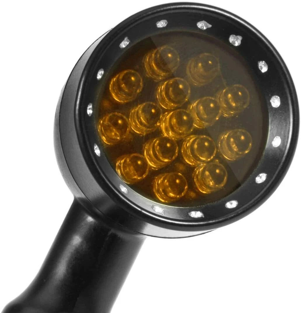 LED Chrome Bullet Amber Turn Signal Lights for Harley XL (2004-2023)