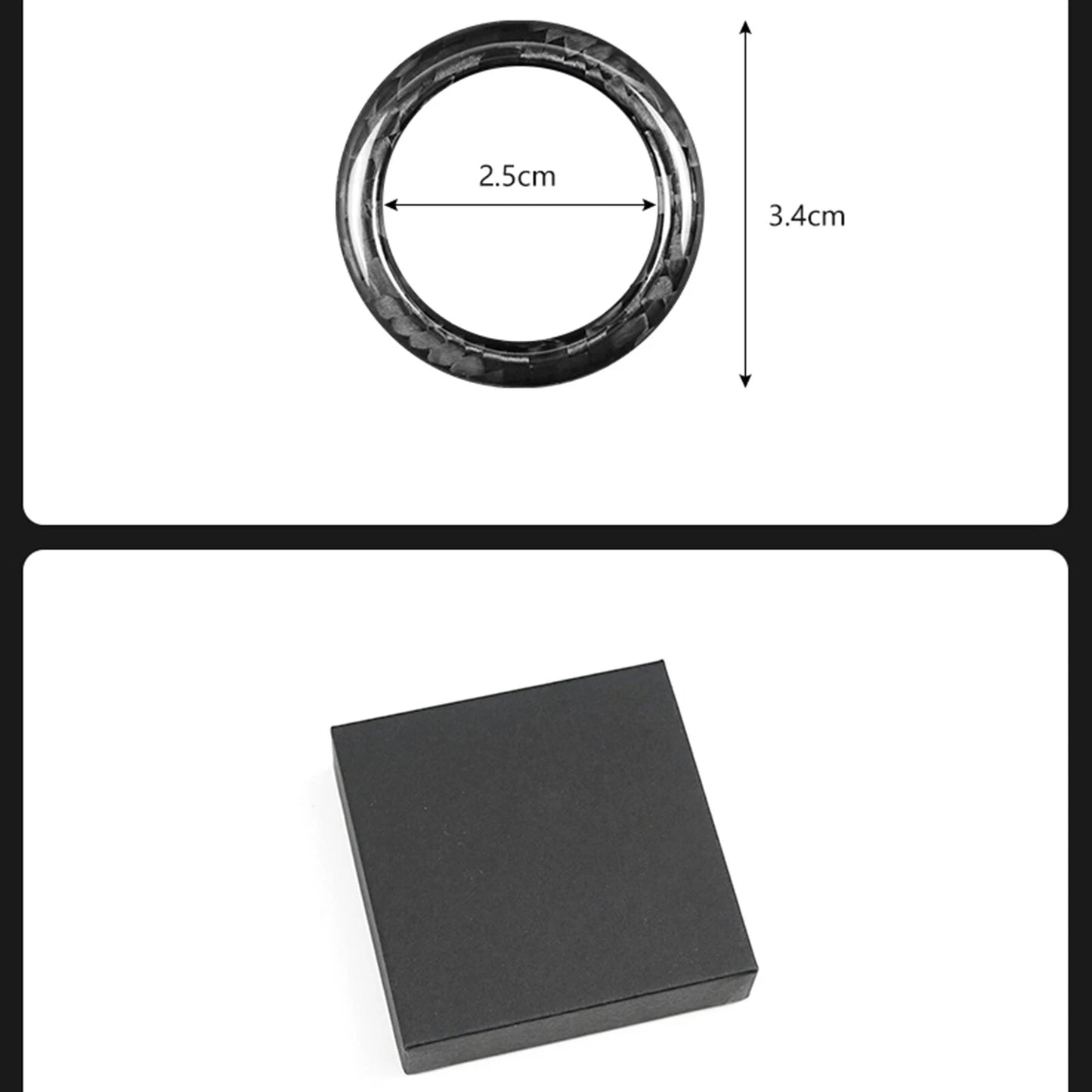 Button Trim Ring for Fiat 500 2011-2023 (2011-2023)