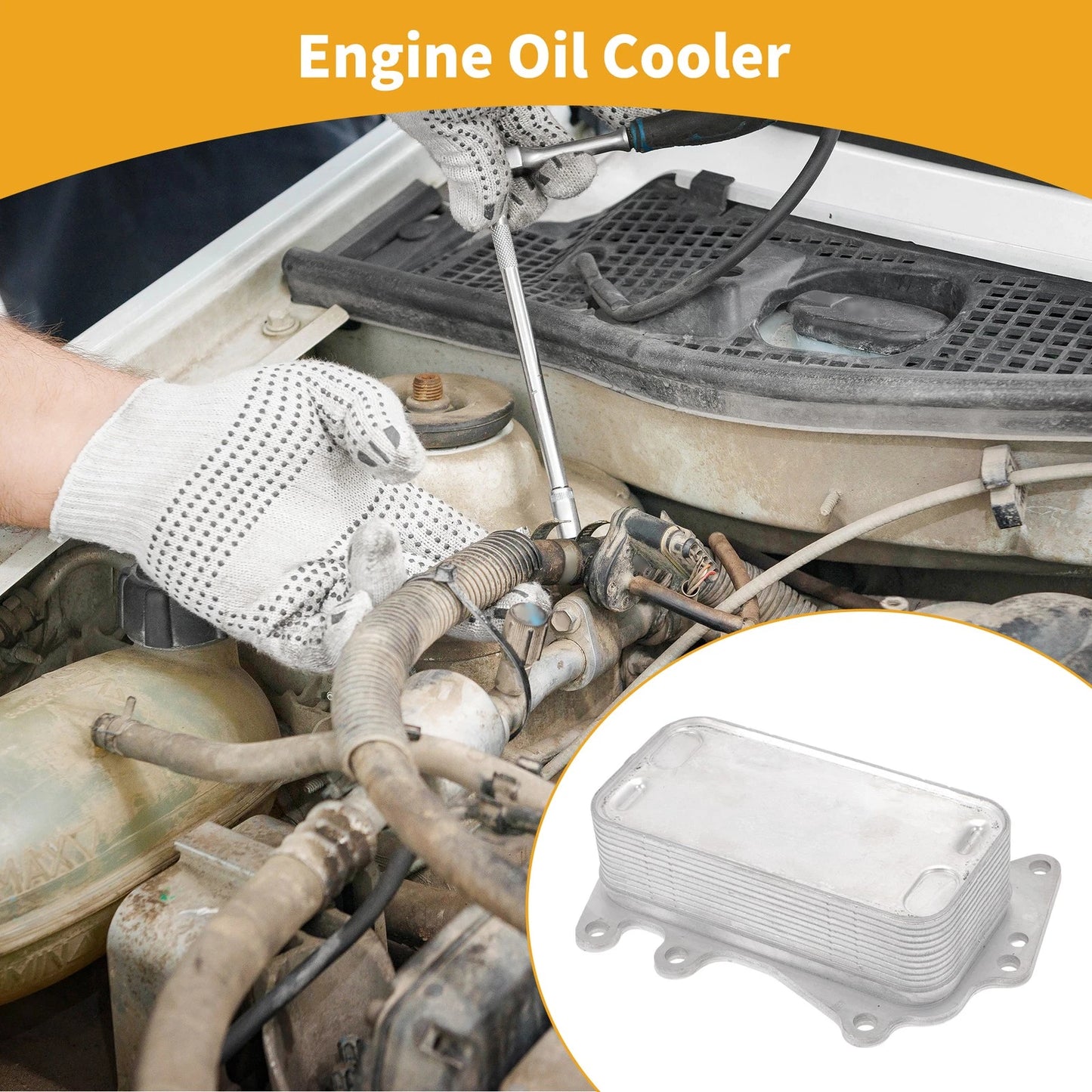 Engine Oil Cooler for BMW X3, 328d (2010-2017) - 1 x Transmission Cooler