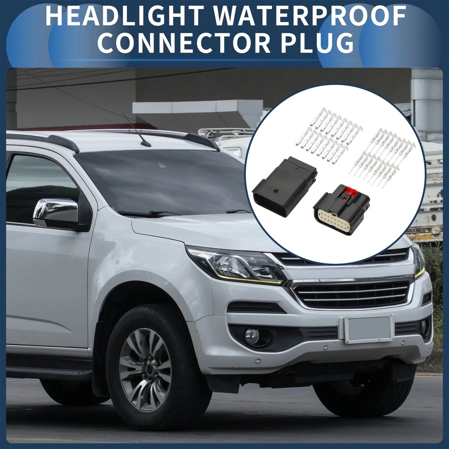 16 Pin Waterproof Headlight Connector Plug for Ford Mondeo