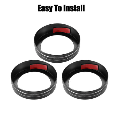 AC Air Conditioner Switch Knob Cover for Mazda CX-3 (2015) - 3 Pcs Black