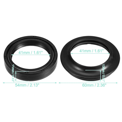 41x11mm Front Fork Shock Oil Seal Dust Seal Set for Kawasaki ZX600 (1985–1990)
