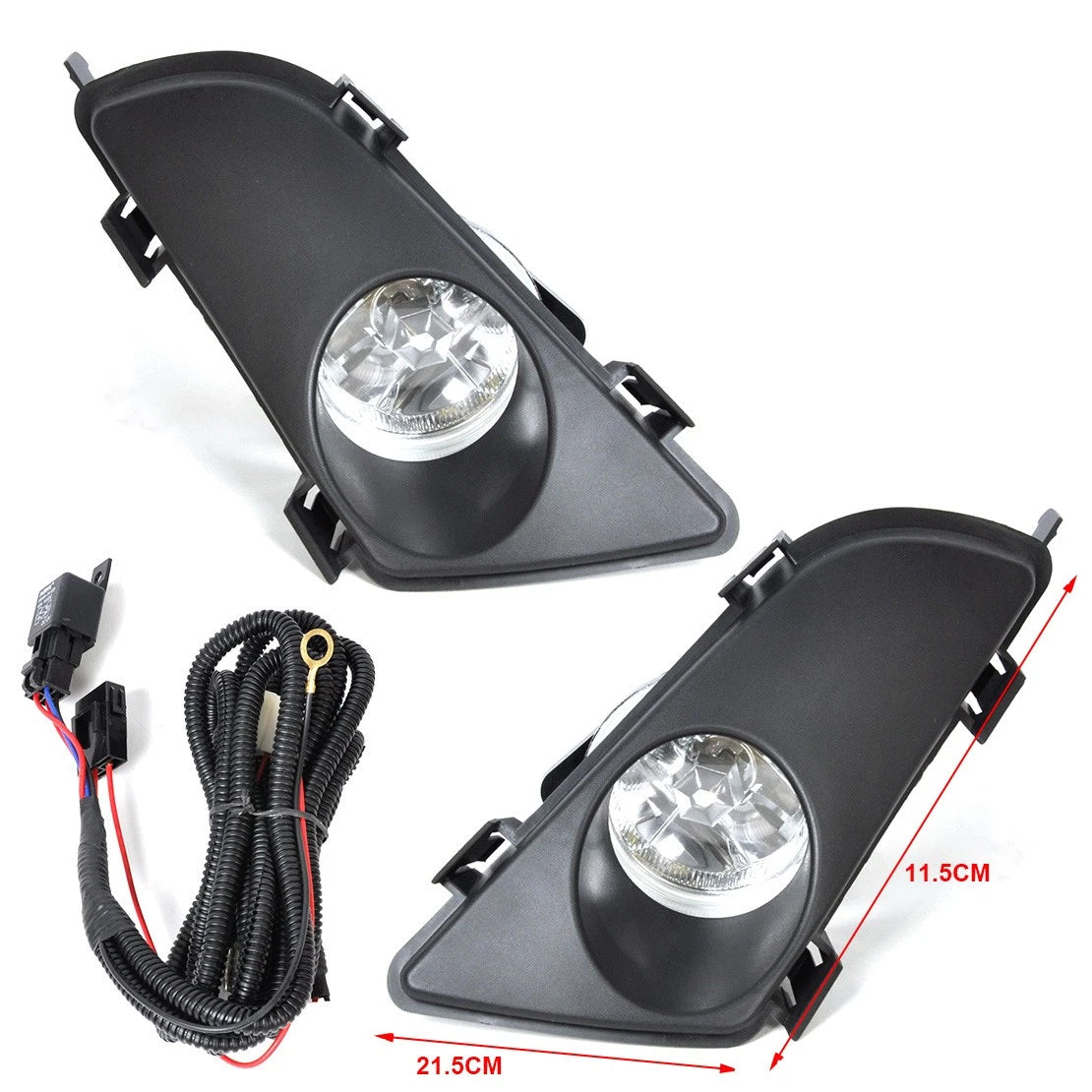Clear Fog Light Lamps for Mazda 6 with Wiring Kit (2014-2021)
