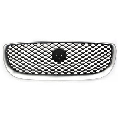 Front Bumper Upper Grille Radiator Grill for Jaguar XE (2015-2018) Black/Silver