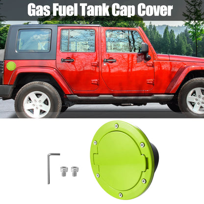 Green Aluminum Alloy Gas Fuel Tank Cap Cover for Jeep Wrangler (2007-2017)