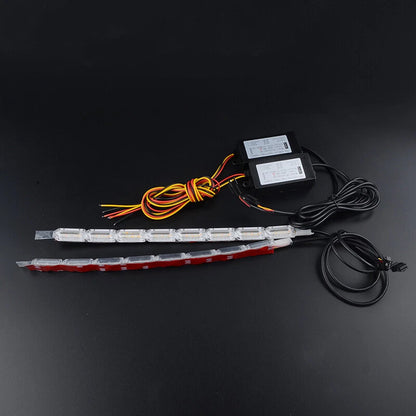 2 x 8LED Switchback Flexible LED Strip Light for Car - DRL Sequential Signal Lamp