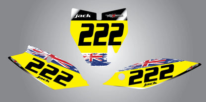 Aussie Pride Style Number Plates for Husqvarna TC 85cc (2014-2017)