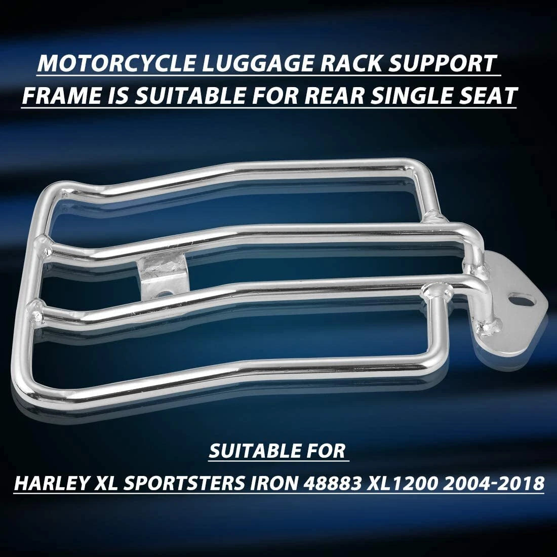 Chrome Solo Seat Rear Fender Luggage Rack for Harley Sportster XL 883 1200