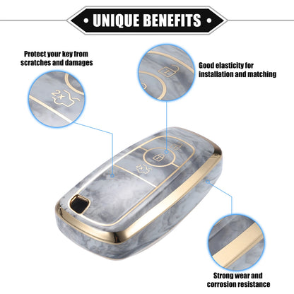 3 x Button TPU Key Fob Cover Case for Ford Explorer, Ecosport, Mustang (2015-2023)