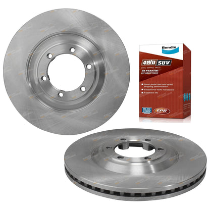 Front Disc Brake Rotors + 4WD Pads for D-Max MU-X