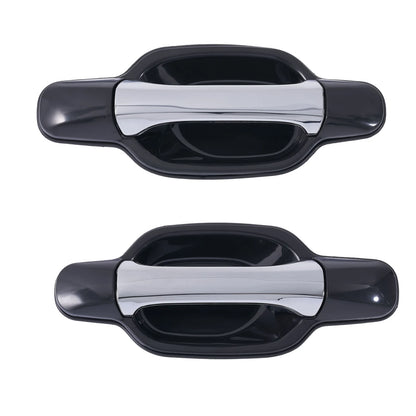 2pcs Rear LH+RH Black Door Handle for Rodeo RA Colorado RC (2000–2004)