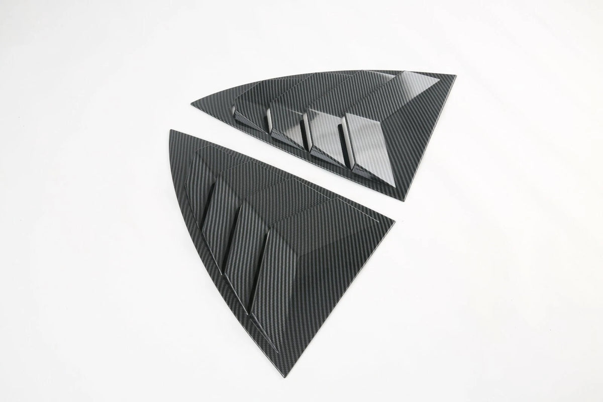 Side Window Louver Shutter Cover Trim for Tesla Model Y (2020-2023) Carbon Fiber