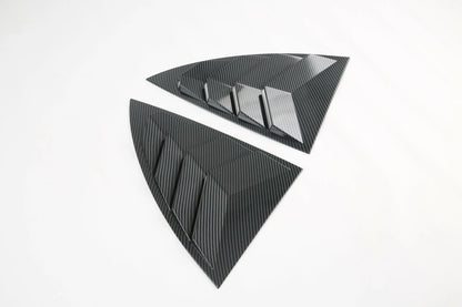 Side Window Louver Shutter Cover Trim for Tesla Model Y (2020-2023) Carbon Fiber