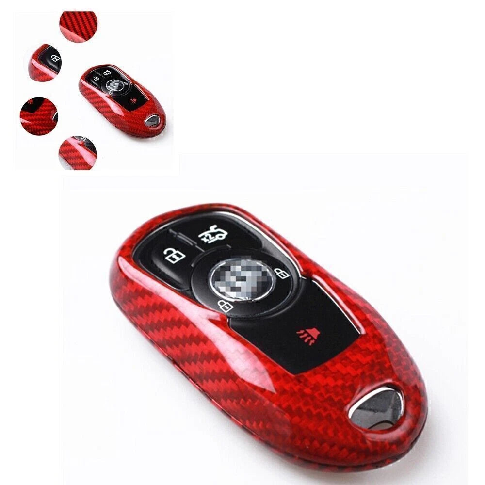 Red Carbon Fiber Key Cover Case for Buick GL8 (2016-2023)