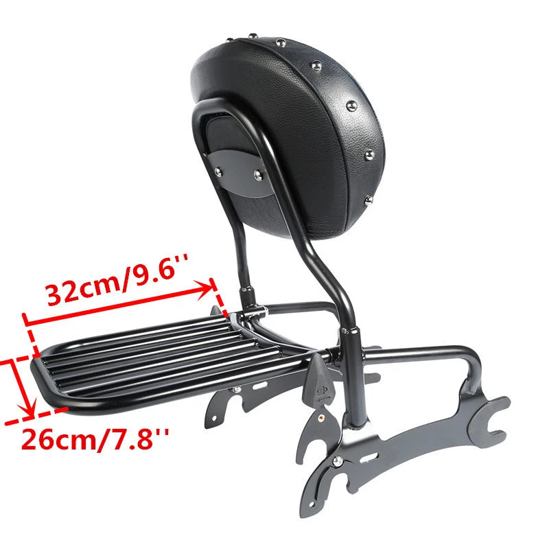 Backrest Sissy Bar Pad, Luggage Mount, Spools for Indian Roadmaster Dark Horse