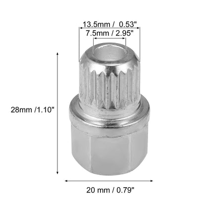 Hollow Anti Theft Wheel Lock Lug Nut Screw Removal Key for BMW