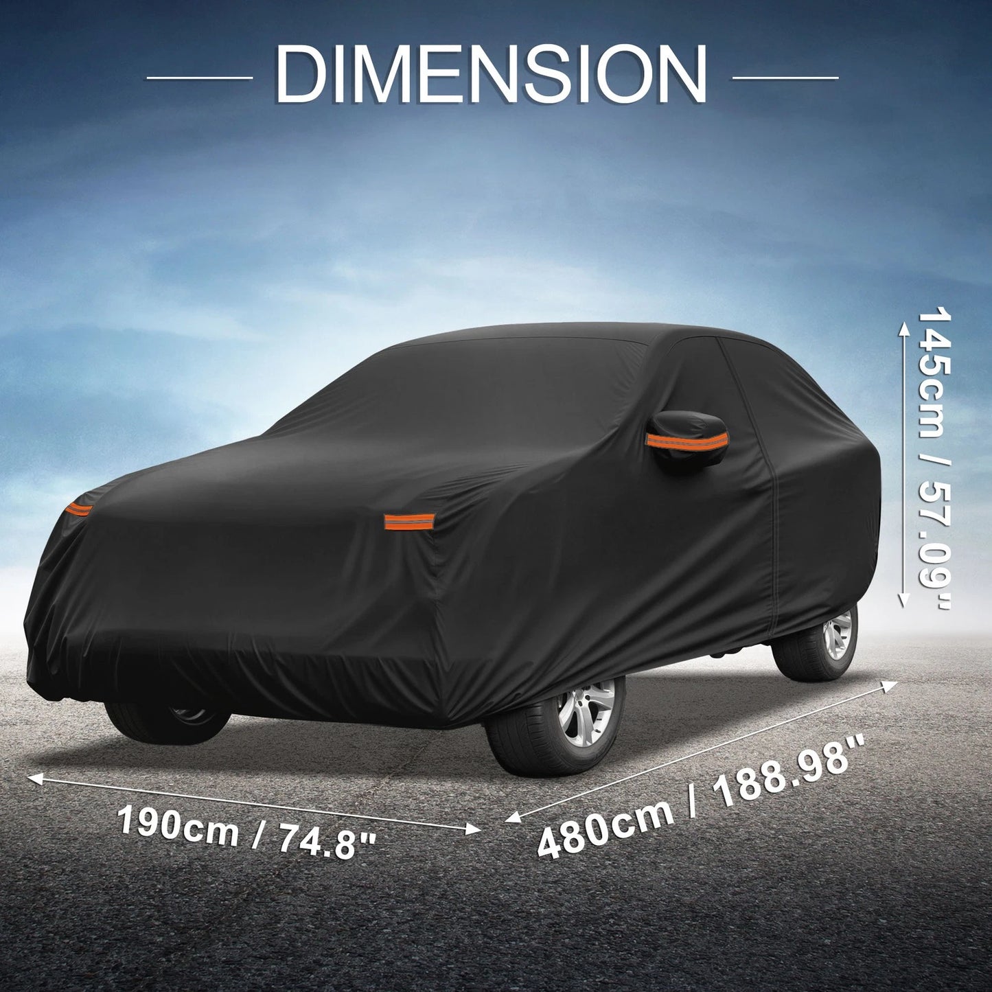 Waterproof 210D-PU Car Cover for Ford Mustang Mach E (2021-2023)