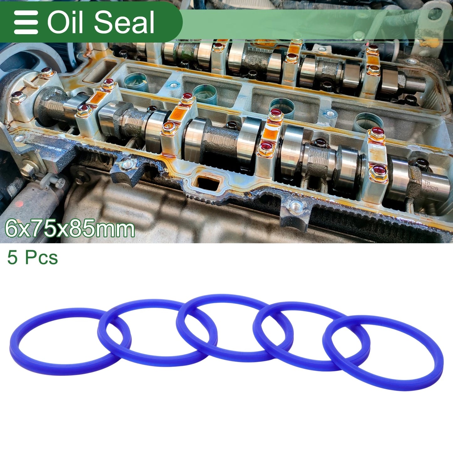 Oil Seal / 75x85x6mm / Rotary Shaft Seal TPU 5 Pcs for Make Model