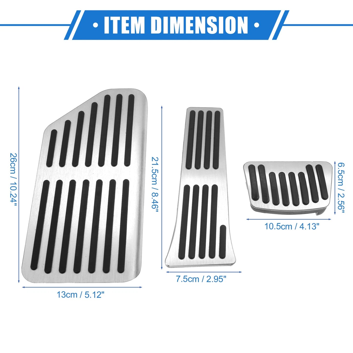 3 x Car Gas Accelerator Brake Foot Rest Pedals for Kia Carnival (2020-2023)