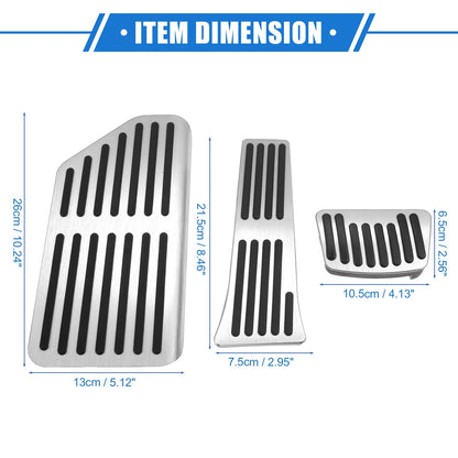 3 x Car Gas Accelerator Brake Foot Rest Pedals for Kia Carnival (2020-2023)