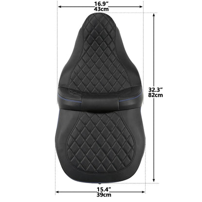 Driver Passenger Seat Backrest Pad for Harley Touring Road Glide (2014-2023)