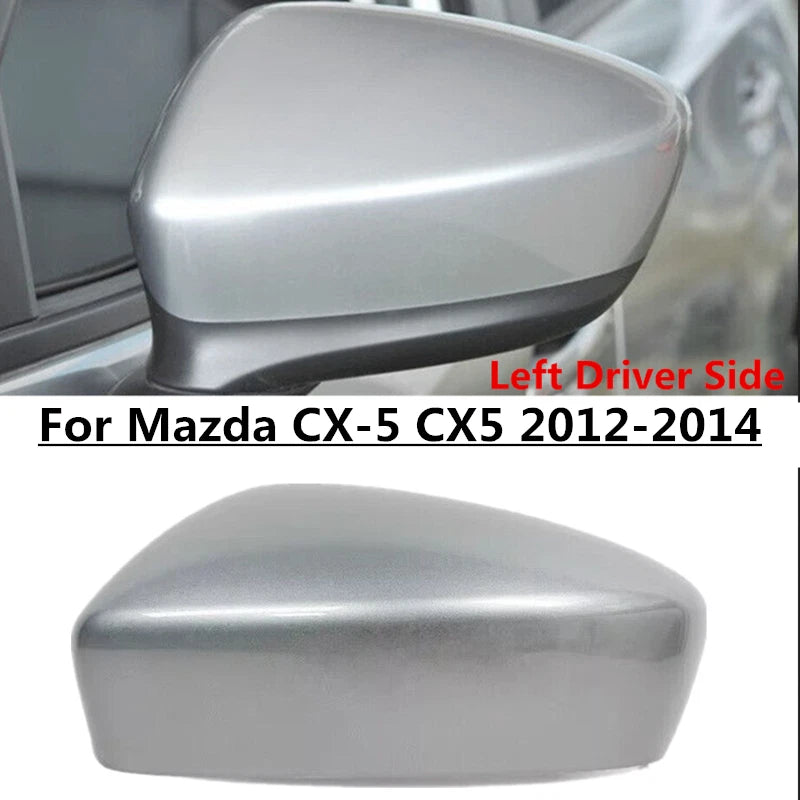 Silver Left Driver Side Mirror Cap Cover/Mirror Cap for Mazda CX-5 (2012–2014)